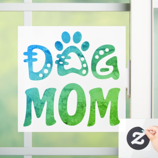 Dog mama raamsticker (Huis)