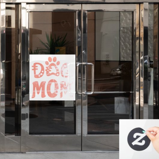 Dog mama raamsticker (Kantoordeur)