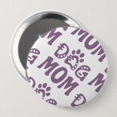 Dog mama ronde button 4,0 cm (Voorkant /achterkant)