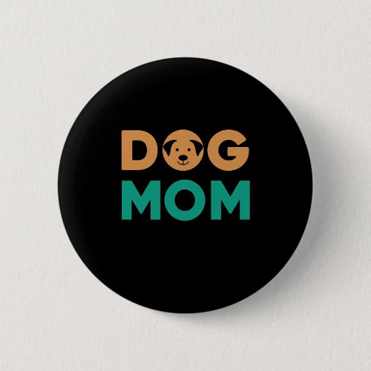 Dog mama ronde button 5,7 cm (Voorkant)