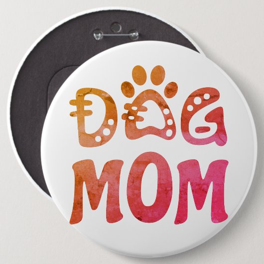 Dog mama ronde button 6,0 cm (Voorkant /achterkant)