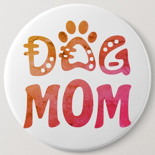 Dog mama ronde button 6,0 cm (Voorkant)