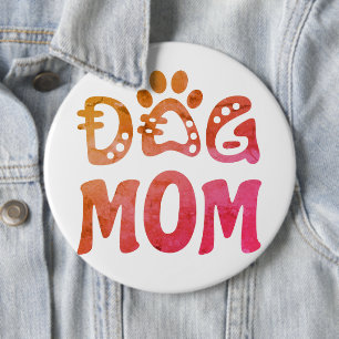 Dog mama ronde button 6,0 cm