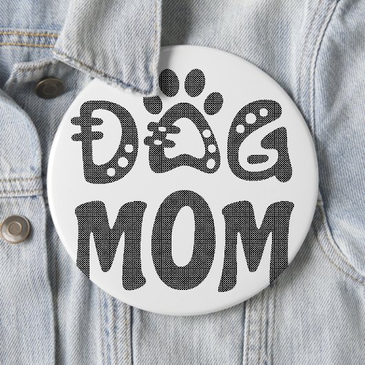 Dog mama ronde button 6,0 cm (In situ)