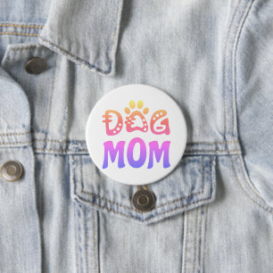 Dog mama ronde button 7,6 cm