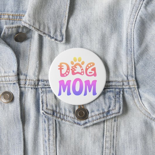 Dog mama ronde button 7,6 cm (In situ)