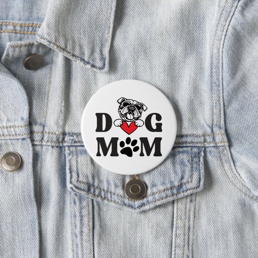 Dog mama ronde button 7,6 cm (In situ)
