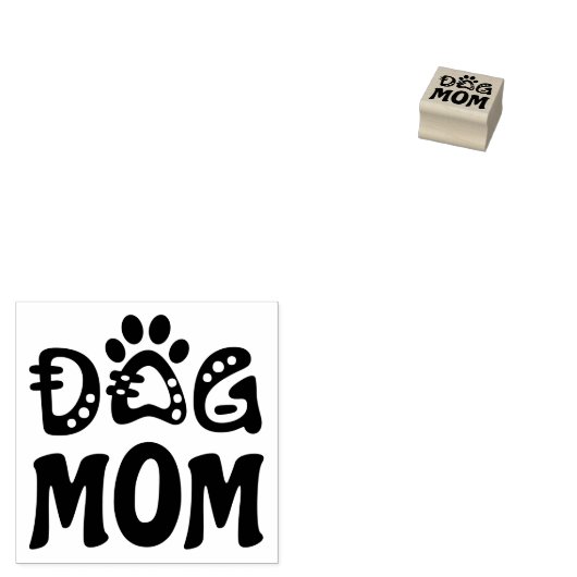 Dog mama rubberstempel (Gestempeld)