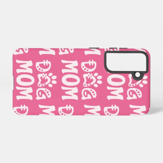 Dog mama samsung galaxy hoesje (Achterkant horizontaal)