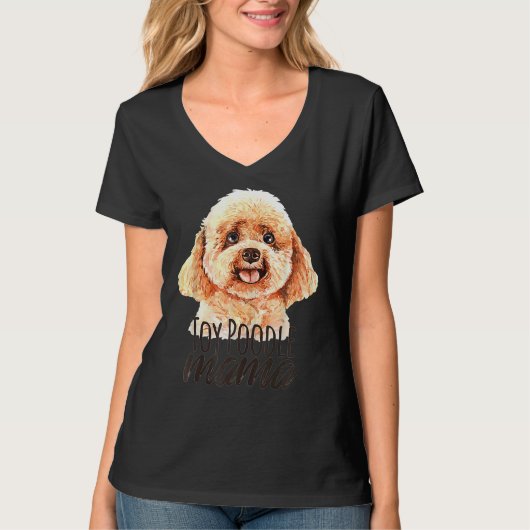 Dog Mama Speelgoed Poodle Cute T-shirt (Voorkant)