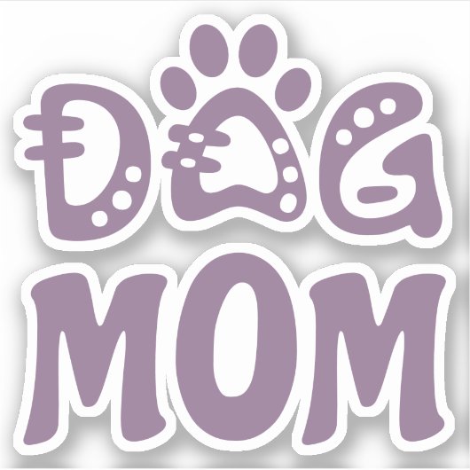 Dog mama sticker (Voorkant)