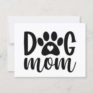 Dog mama T-Shirt Briefkaart