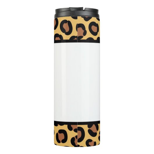 Dog Mama Tie-Dye Paw Print Leopard Pattern Design Thermosbeker (Achterkant)