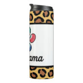Dog Mama Tie-Dye Paw Print Leopard Pattern Design Thermosbeker (Geroteerd rechts)