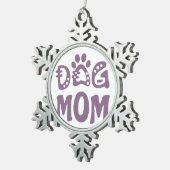 Dog mama tin sneeuwvlok ornament (Rechts)