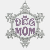 Dog mama tin sneeuwvlok ornament (Voorkant)