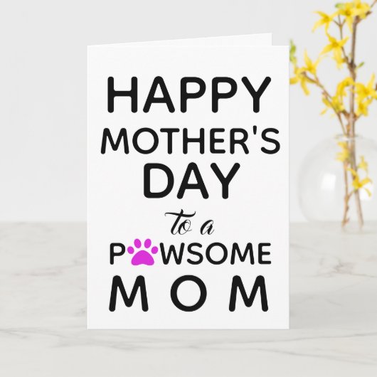 Dog mama van de hond Moederdag Kaart (Gele Bloem)