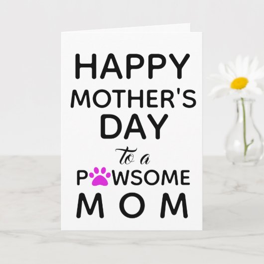 Dog mama van de hond Moederdag Kaart (Kleine Plant)