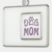 Dog mama verzilverd omlijst ornament (Links)