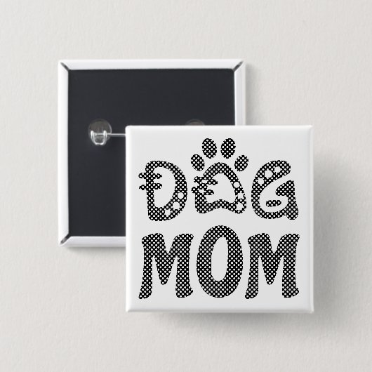 Dog mama vierkante button 5,1 cm (Voorkant /achterkant)