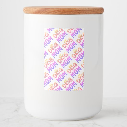 Dog mama voedselcontainer etiket (Voorkant)