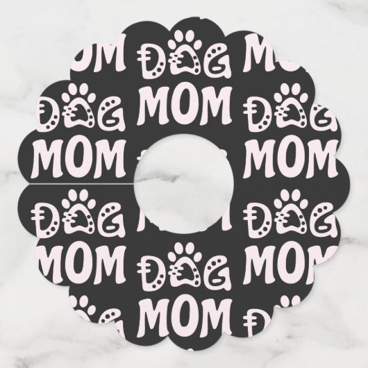 Dog mama wijnglaslabel (Voorkant)