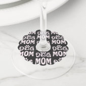 Dog mama wijnglaslabel (Dichtbij)