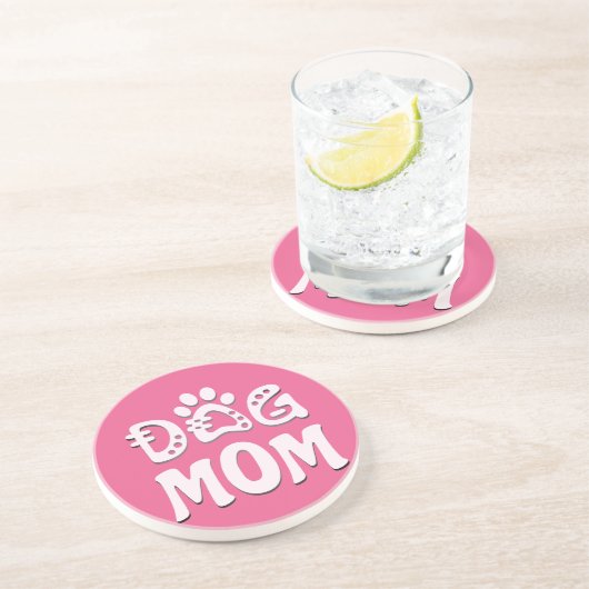 Dog mama zandsteen onderzetter (Zijkant)