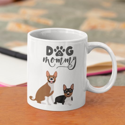 Dog mammam Basenji Hounds Cute Koffiemok