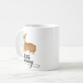 Dog Mammie Cute Corgi Lover Waterverf Koffiemok (Voorkant links)
