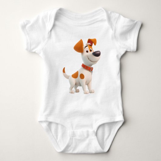 Dog Mascot – Cute Cartoon Puppy Kids  Romper (Voorkant)