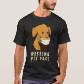 Dog Mask Face Resting Pit Face Funny Dog Happy Do T-shirt (Voorkant)
