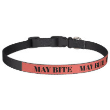 Dog MAY BITE, waarschuwingskraag