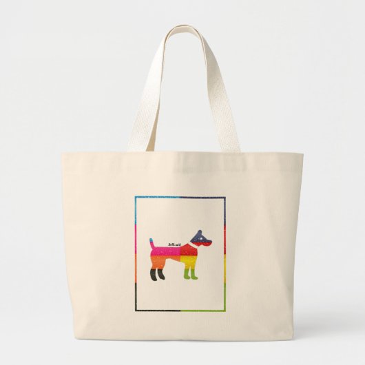 DOG MAYA AZTEC DRCHOS.COM 12VV PRODUK GROTE TOTE BAG (Voorkant)