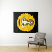 Dog Meditation Yoga Beagle Labrador Husky Sheperd Wandkleed (In Situ (horizontaal))