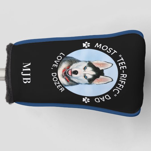 Dog Meeste T-shirt-Riffic Papa Gepersonaliseerde F Golfheadcover (Voorkant)