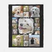 Dog Memorial 15 Foto Collage Sympathie Keepslag Fleece Deken (Voorkant)
