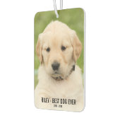 Dog Memorial, 2 foto's, beste hond ooit, auto Luchtverfrisser (Links)