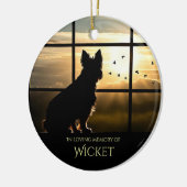 Dog Memorial Aangepaste naam Keramische Ornament (Links)