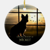 Dog Memorial Aangepaste naam Keramische Ornament (Achterkant)