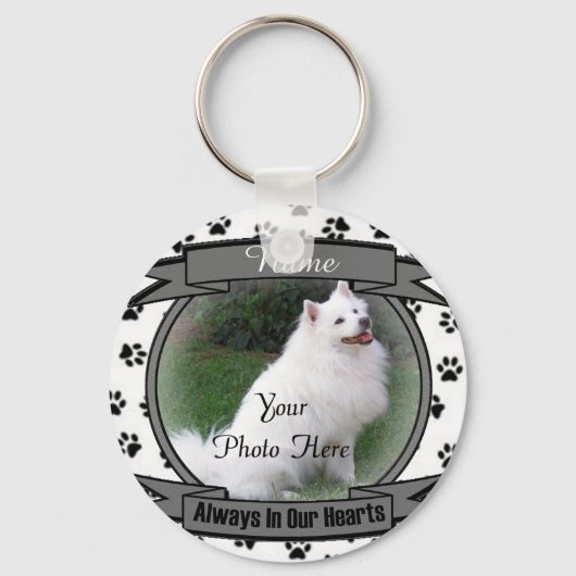 Dog Memorial altijd in ons hart Sleutelhanger (Voorkant)