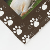 Dog Memorial BEST DOG EVER Foto Collage Brown Fleece Deken (Hoek)