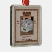 Dog Memorial Brown Tones Metalen Ornament (Rechts)