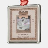 Dog Memorial Brown Tones Metalen Ornament (Links)