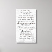 Dog Memorial Canvas Afdruk (Voorkant)