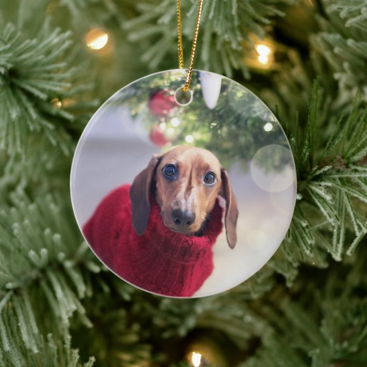 Dog Memorial Ceramic Ornament (Boom)