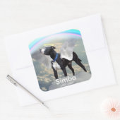 Dog Memorial Custom Vierkante Stickers, Glanzend Sticker (Envelop)