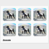 Dog Memorial Custom Vierkante Stickers, Glanzend Vierkante Sticker (Vel)