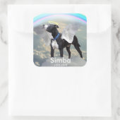 Dog Memorial Custom Vierkante Stickers, Glanzend Vierkante Sticker (Tas)