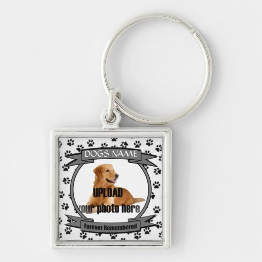 Dog Memorial Forever herdacht Sleutelhanger (Voorkant)